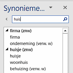 synoniemen in word